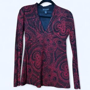 Inc-international-concepts Paisley-Print Blouse- Medium